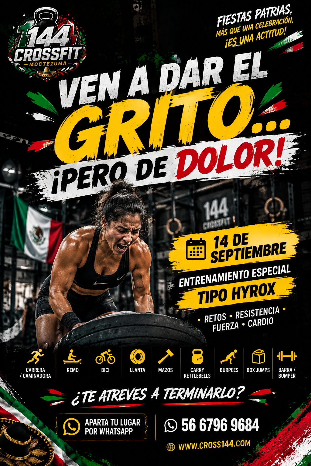 Evento especial CROSS 144: entrenamiento tipo HYROX, 14 de septiembre